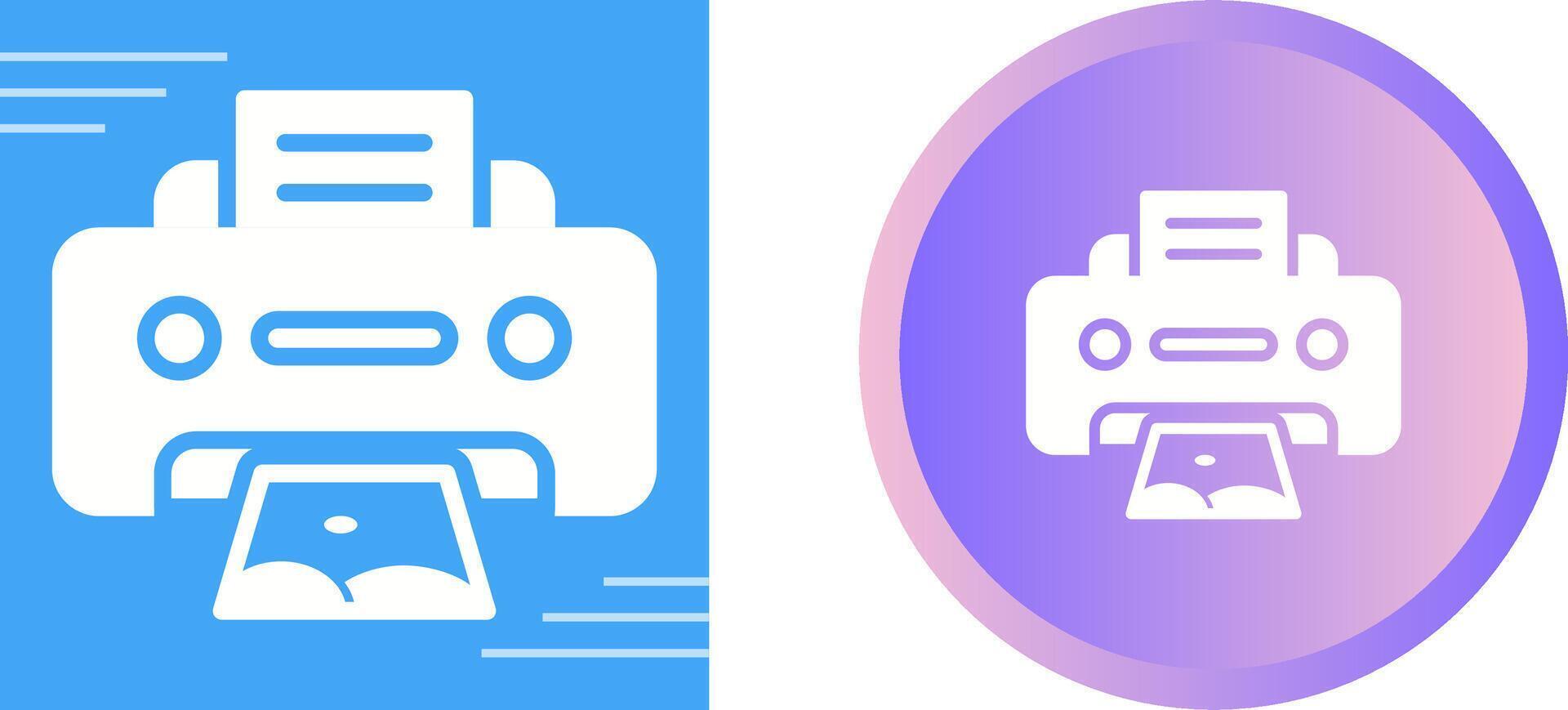 Photo Printer Vector Icon