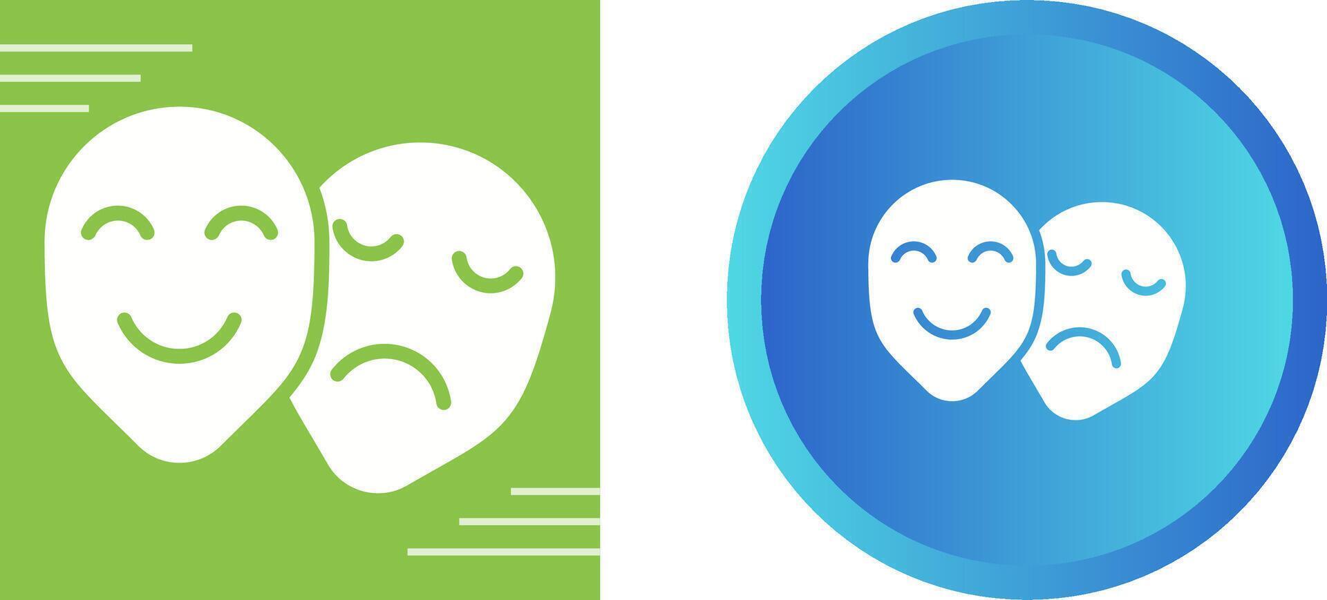 Theatre masks Vector Icon