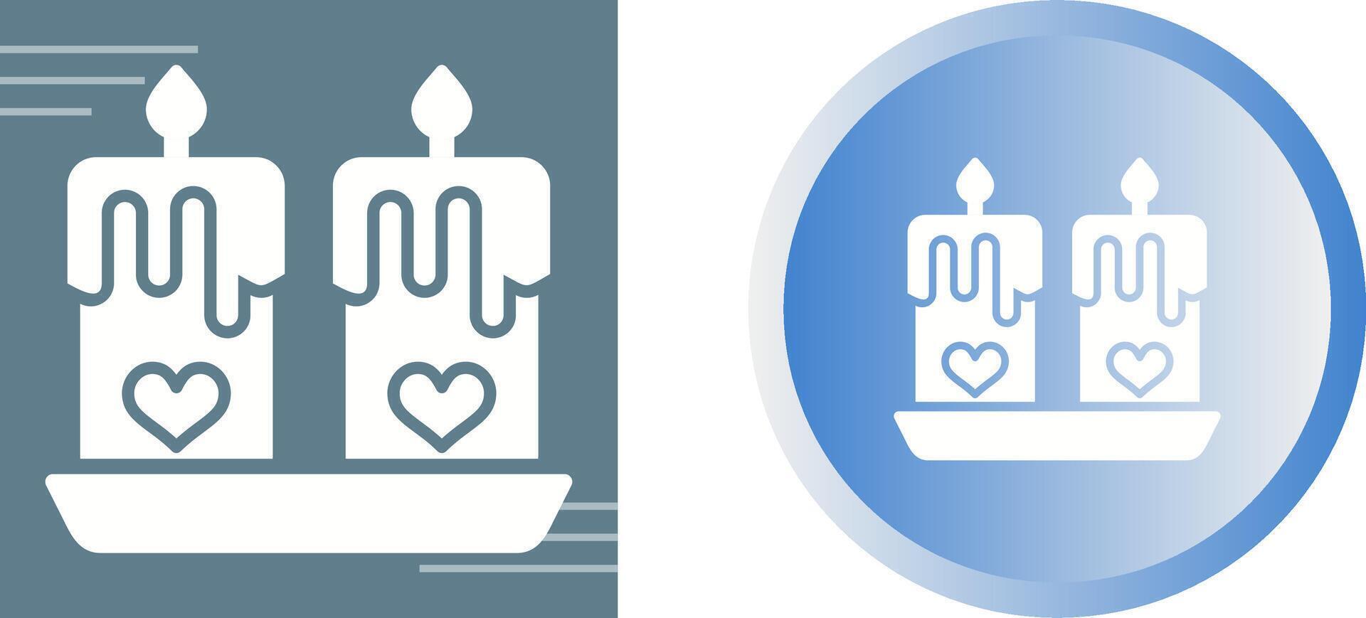Love candles Vector Icon