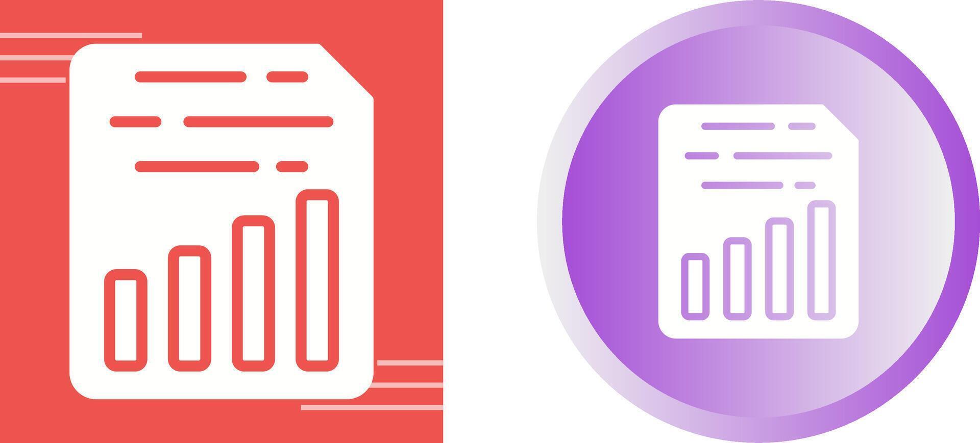 Document Insert Chart Vector Icon