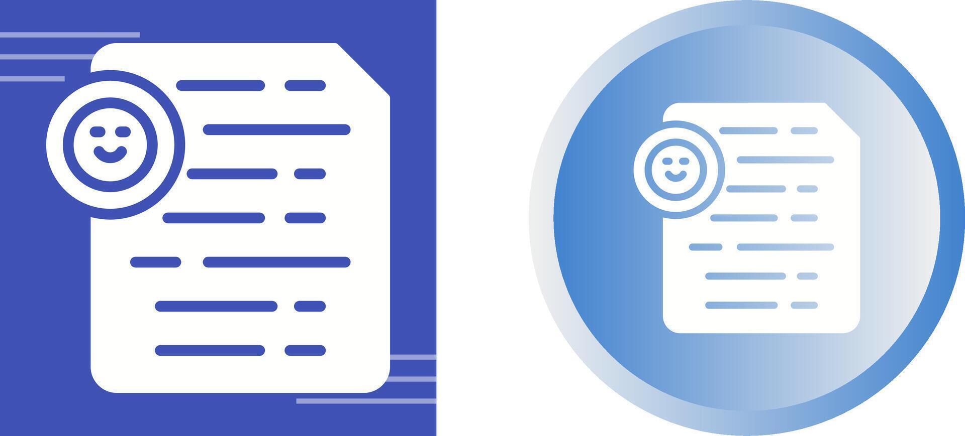 Document Insert Emoji Vector Icon