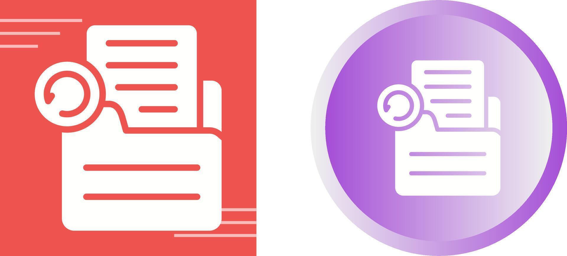 Document Undo Vector Icon