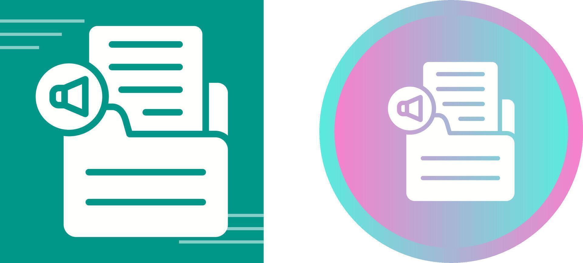 Document Insert Audio Vector Icon