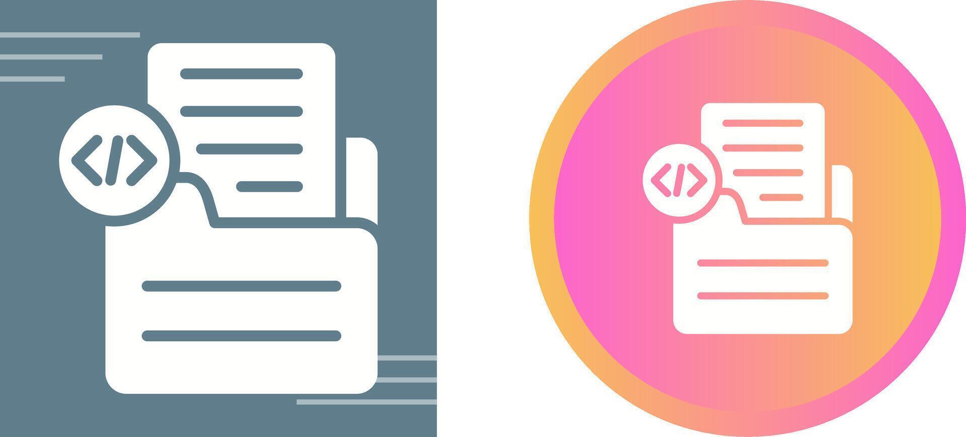 Document Insert Code Vector Icon