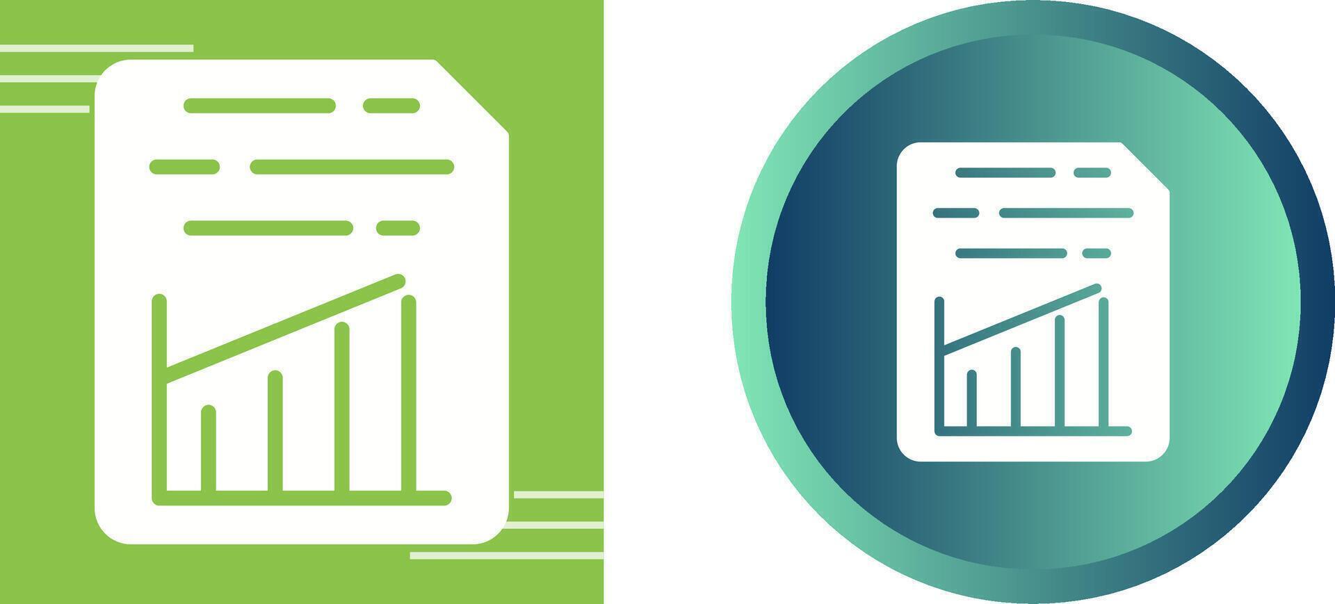 Document Insert Graph Vector Icon