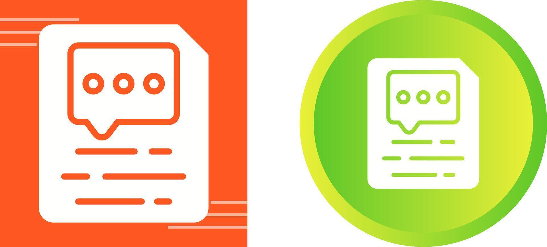 Document Insert Comment Vector Icon