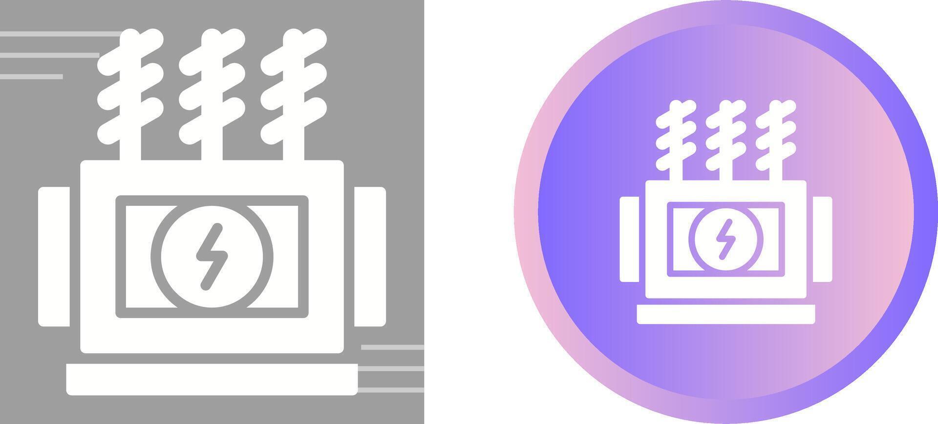 Power Transformer Vector Icon