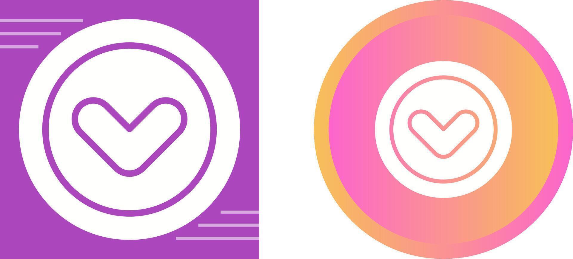 Angle Down Vector Icon