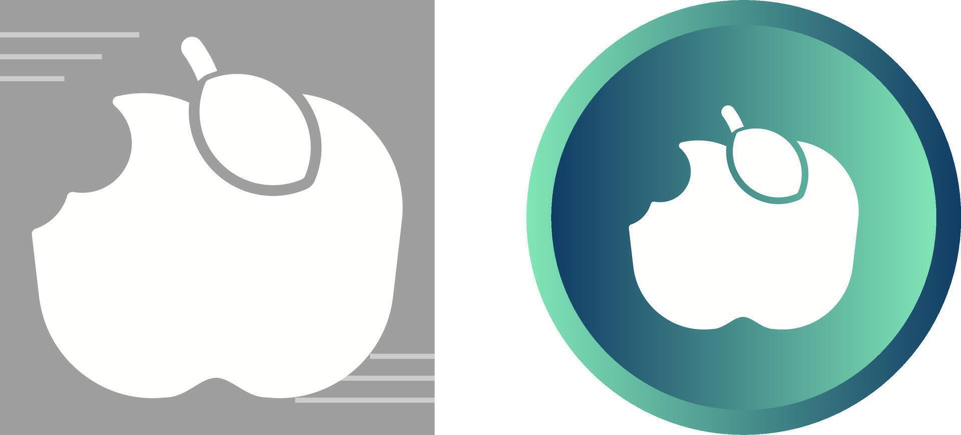 Apple Eaten Vector Icon