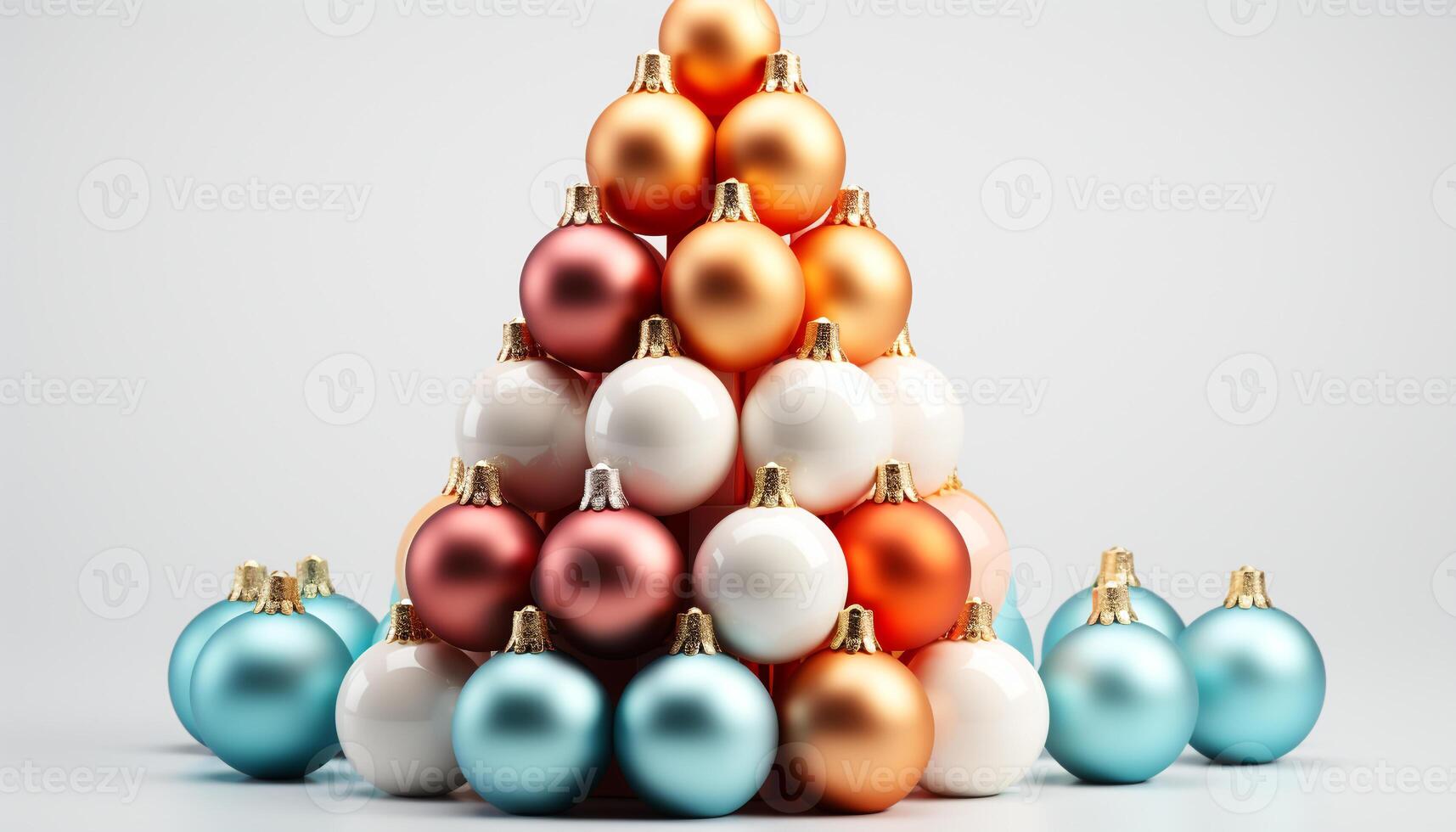 AI generated Christmas ornament decoration in vibrant colors, celebrating the winter season generated by AI photo