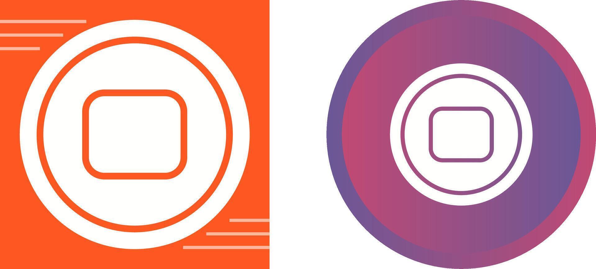 Stop Button Vector Icon