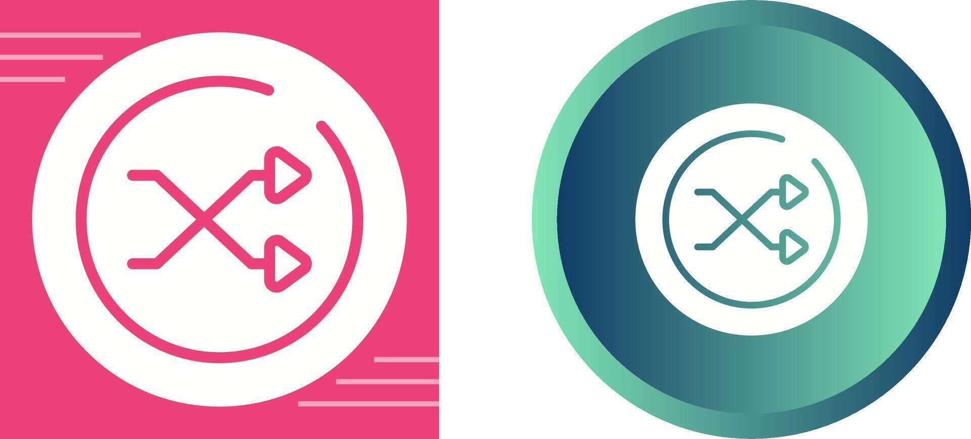 Shuffle Circle Vector Icon