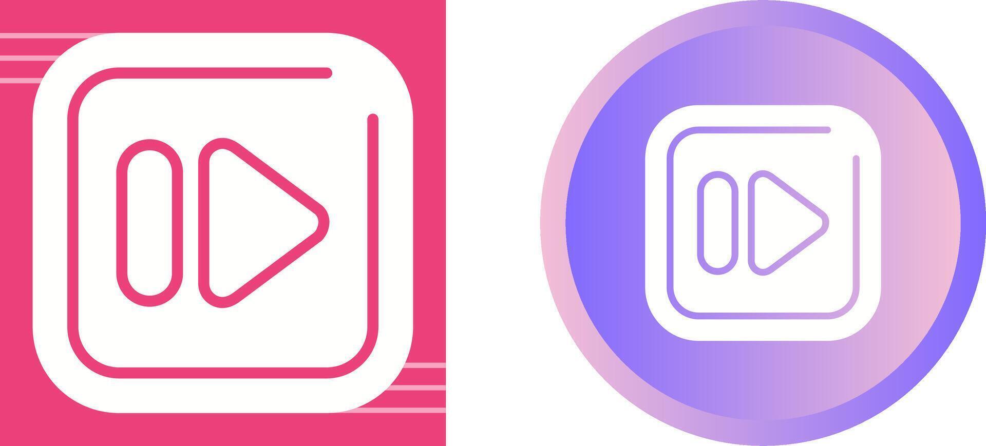 Fast Forward Square Vector Icon