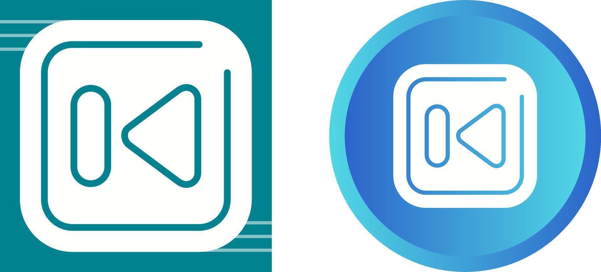 Previous Track Square Vector Icon