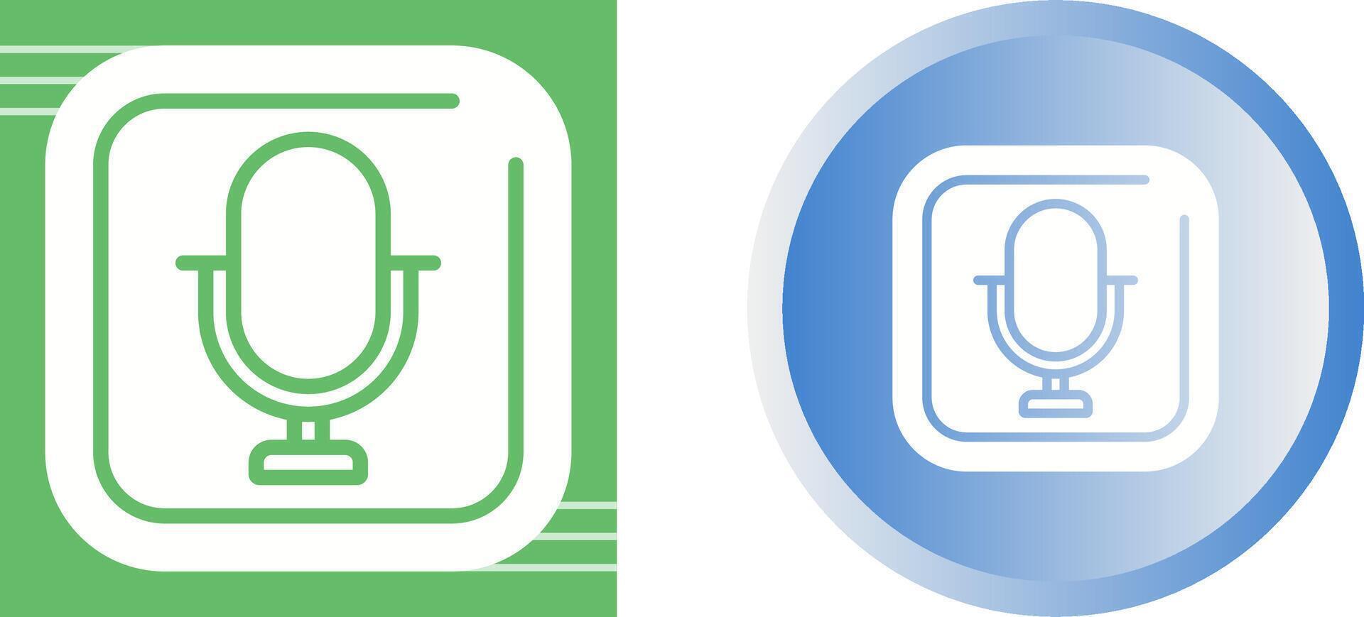 Microphone Square Vector Icon