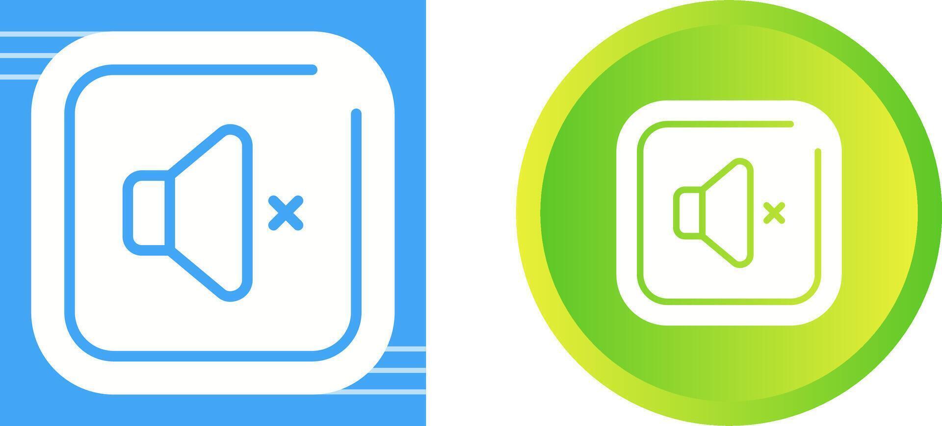 Mute Square Vector Icon