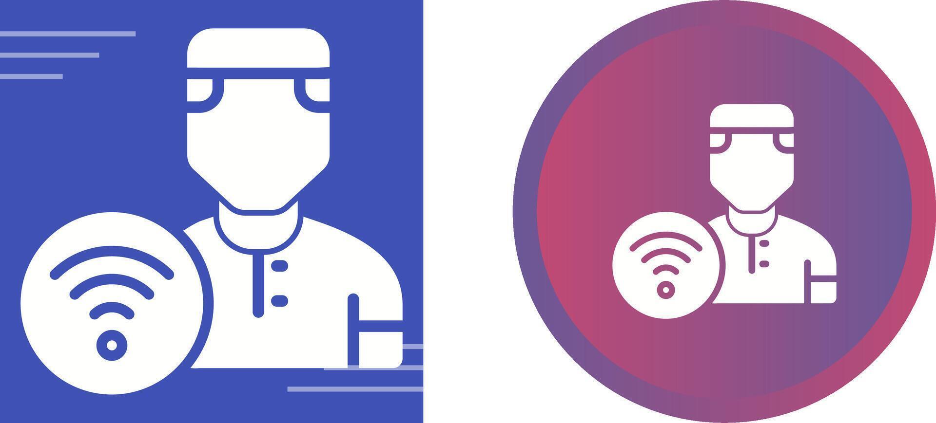 Wifi User Vector Icon