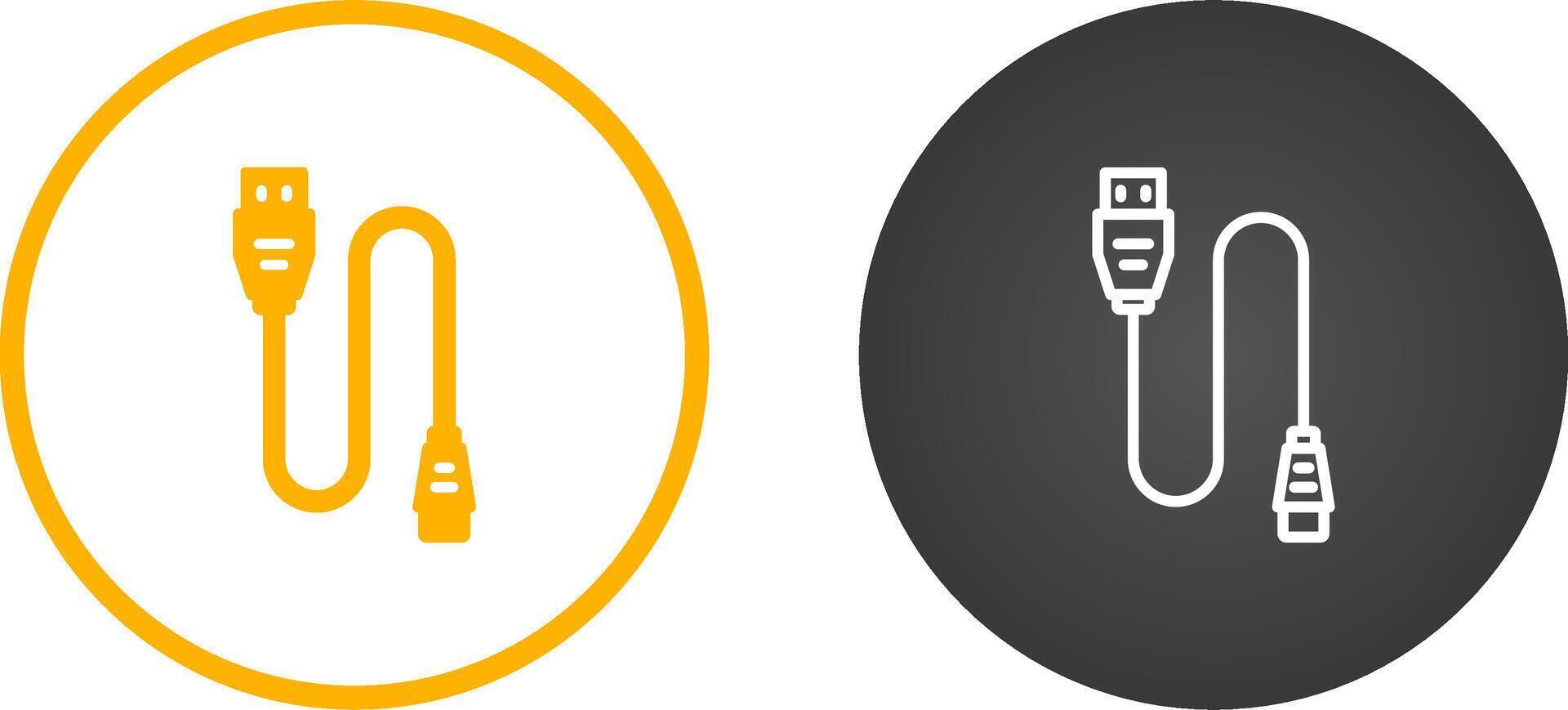 Printer Cable Vector Icon