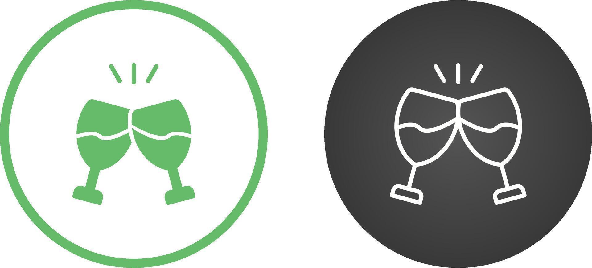 Champagne toast Vector Icon