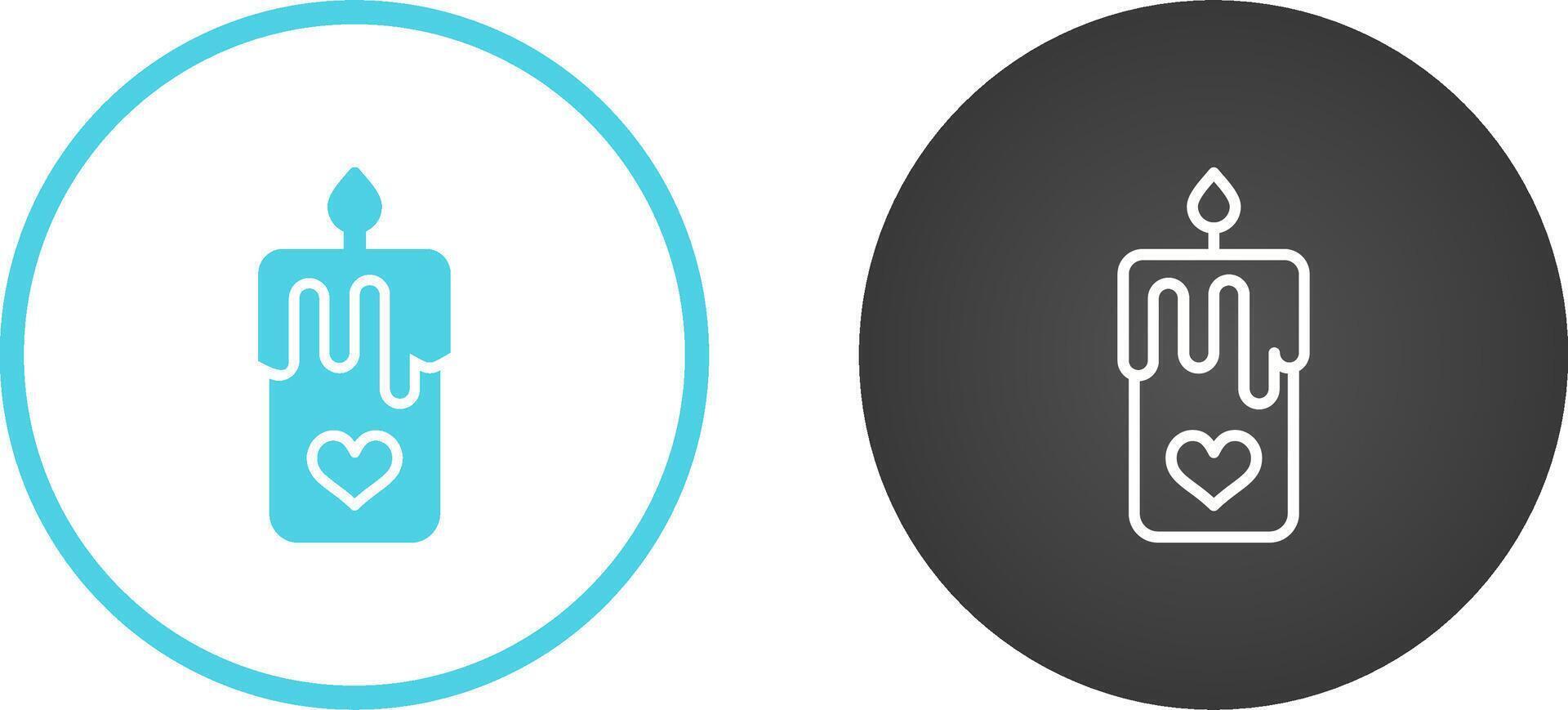 Romantic candle Vector Icon