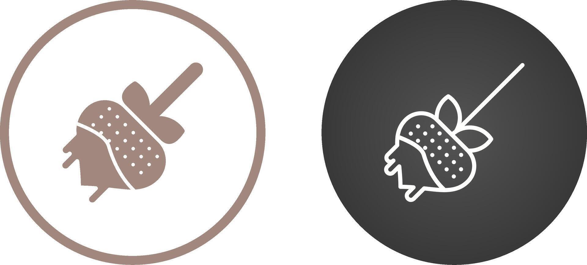 chocolate fondue vector icono