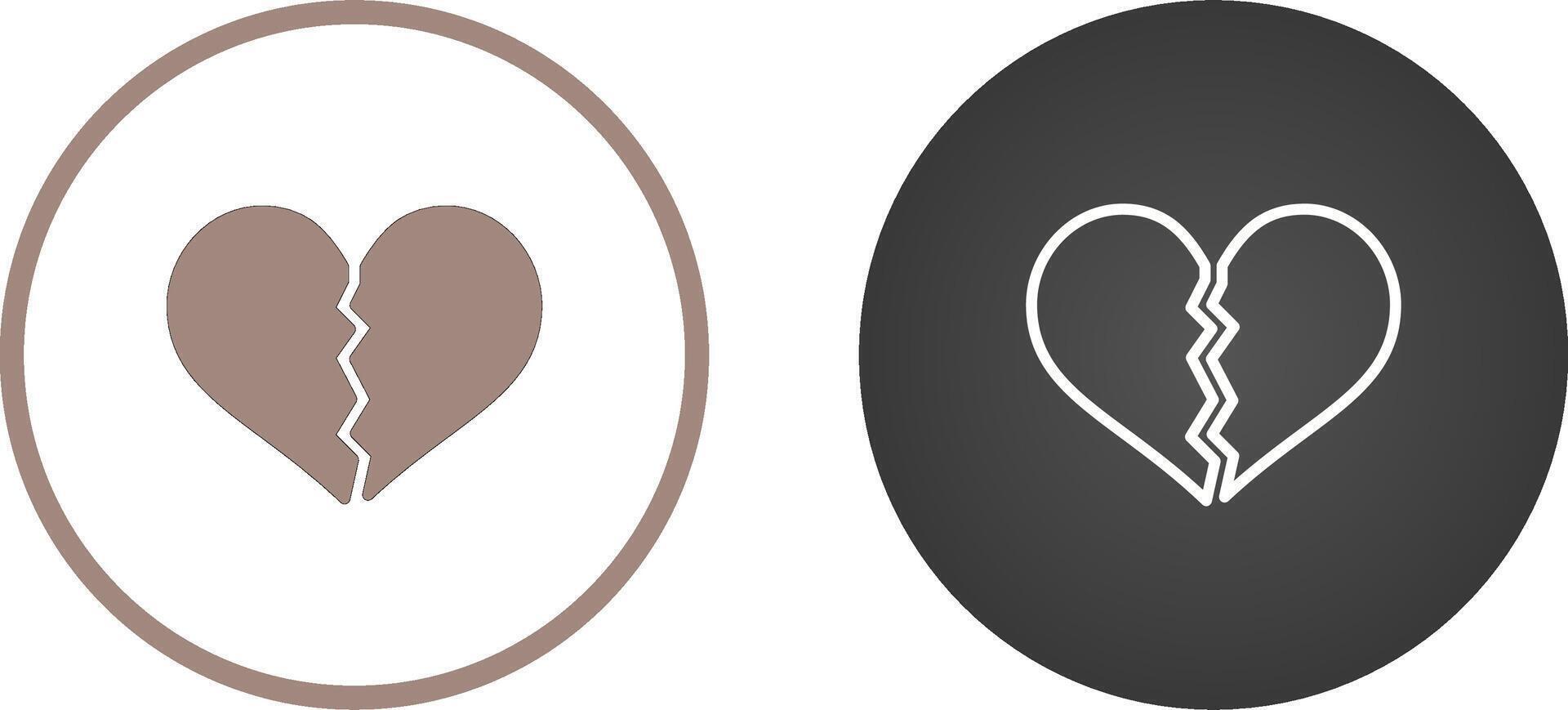 Broken Heart Vector Icon