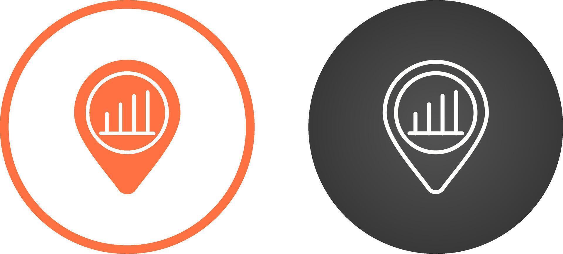 Location Analytics Vector Icon