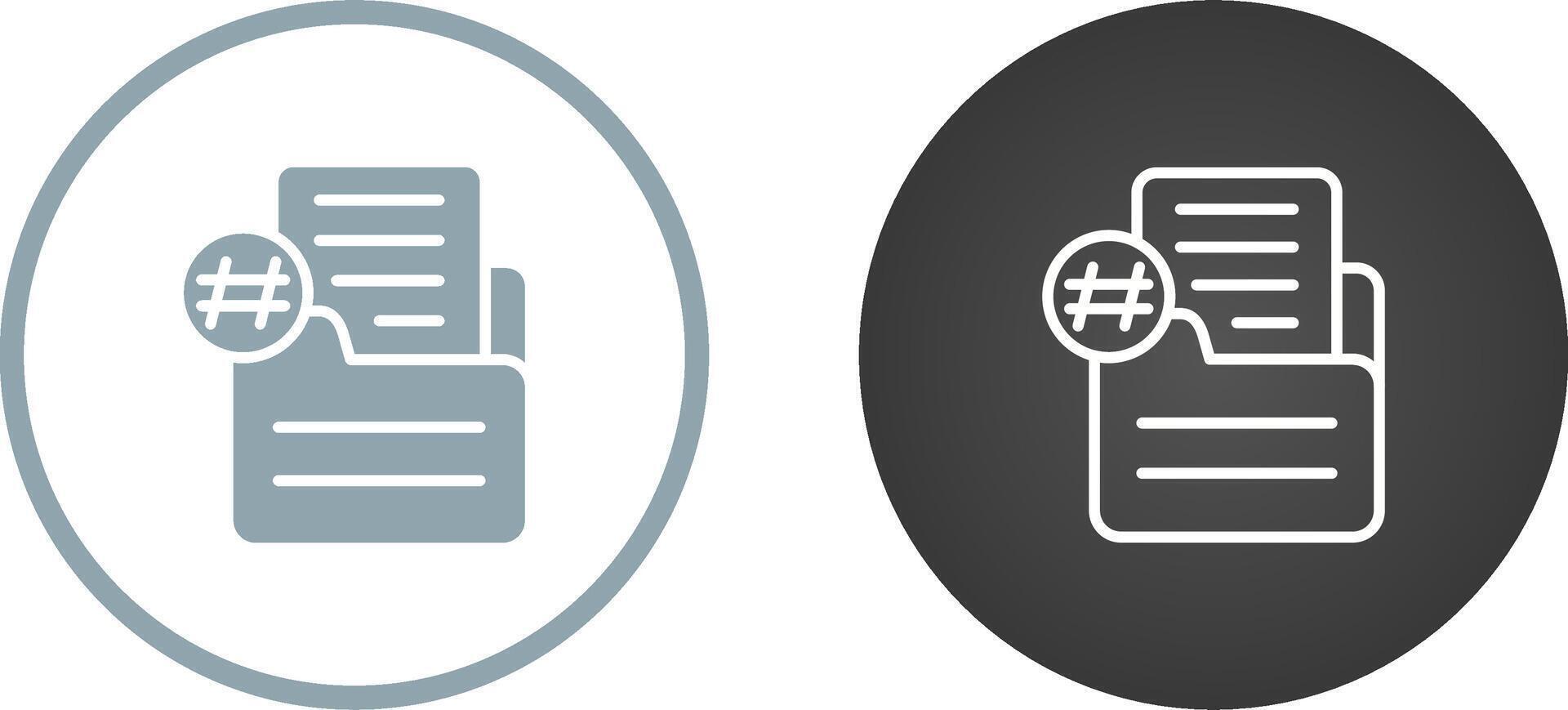 Document Numbering Vector Icon