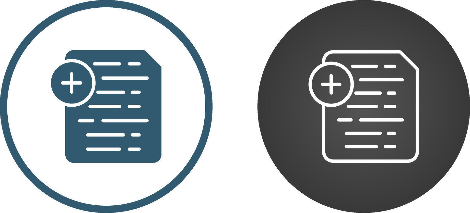 Document Insert Icon Vector Icon