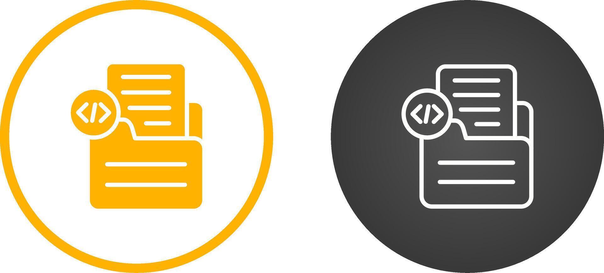 Document Insert Code Vector Icon