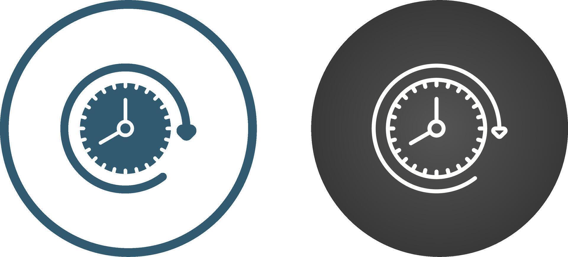 Clock with arrow Vector Icon