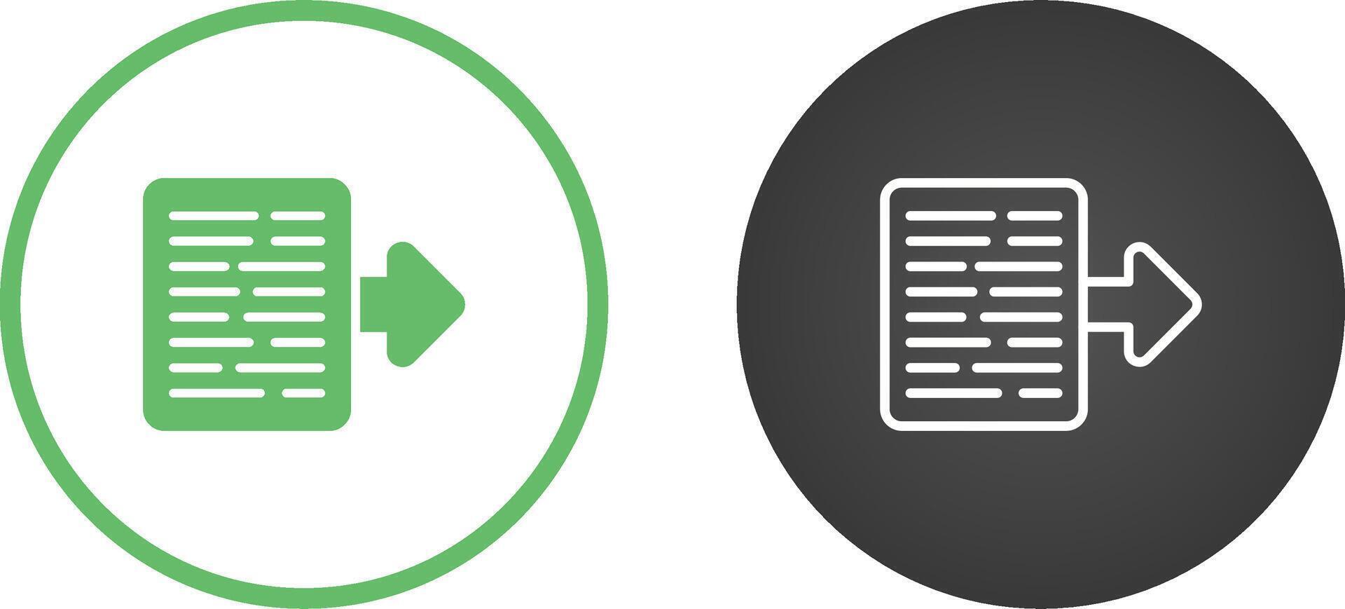 Document Export Vector Icon