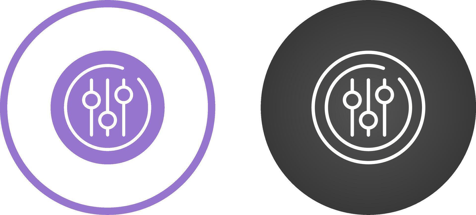 Audio Equalizer Circle Vector Icon