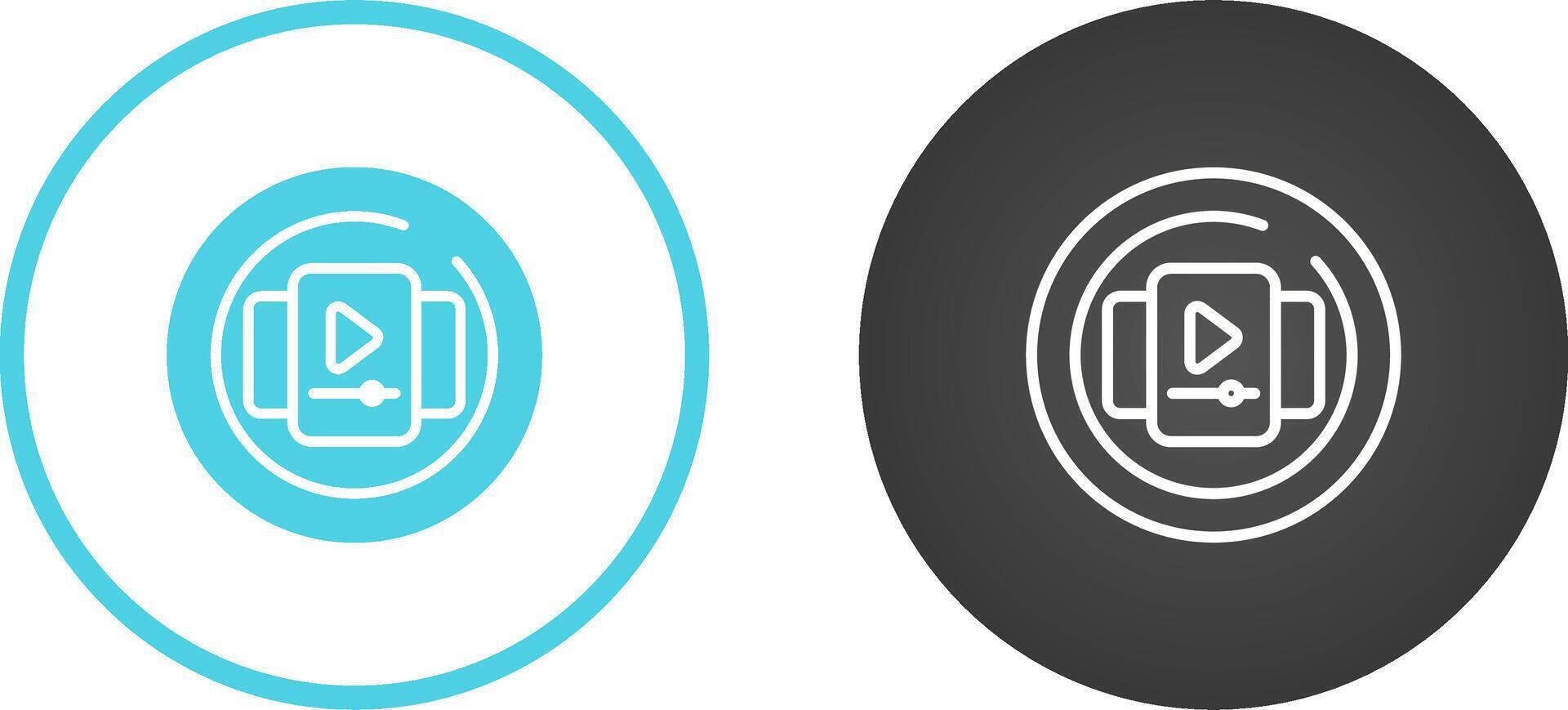 Video Gallery Circle Vector Icon