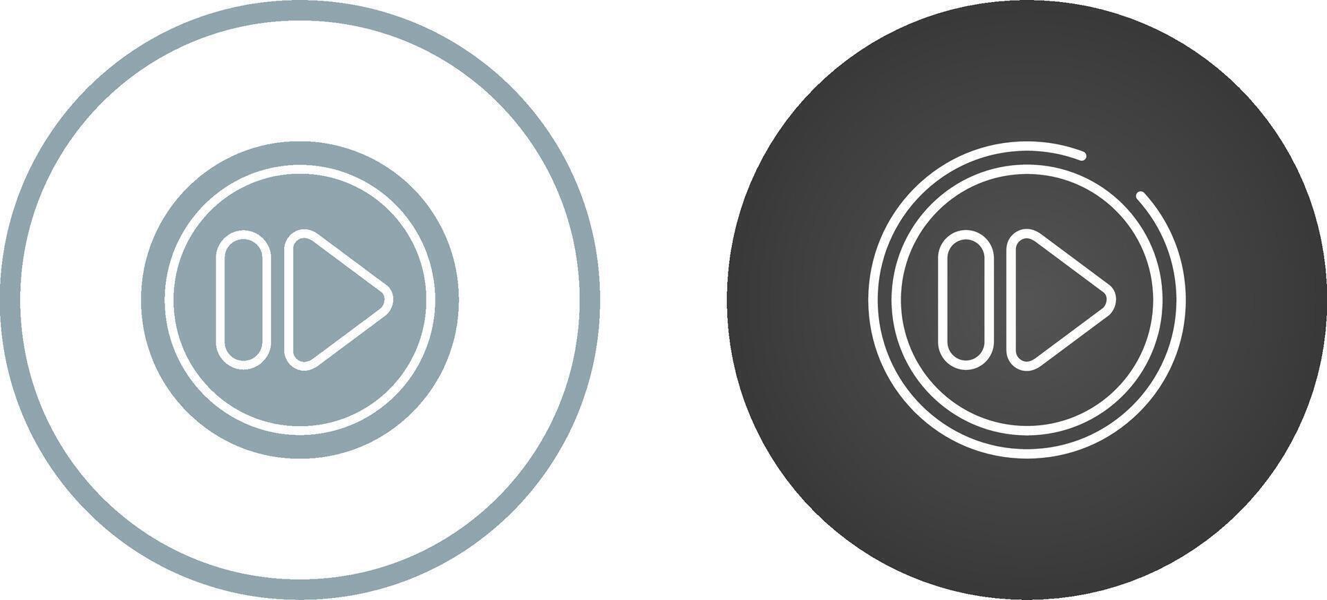 Fast Forward Button Vector Icon