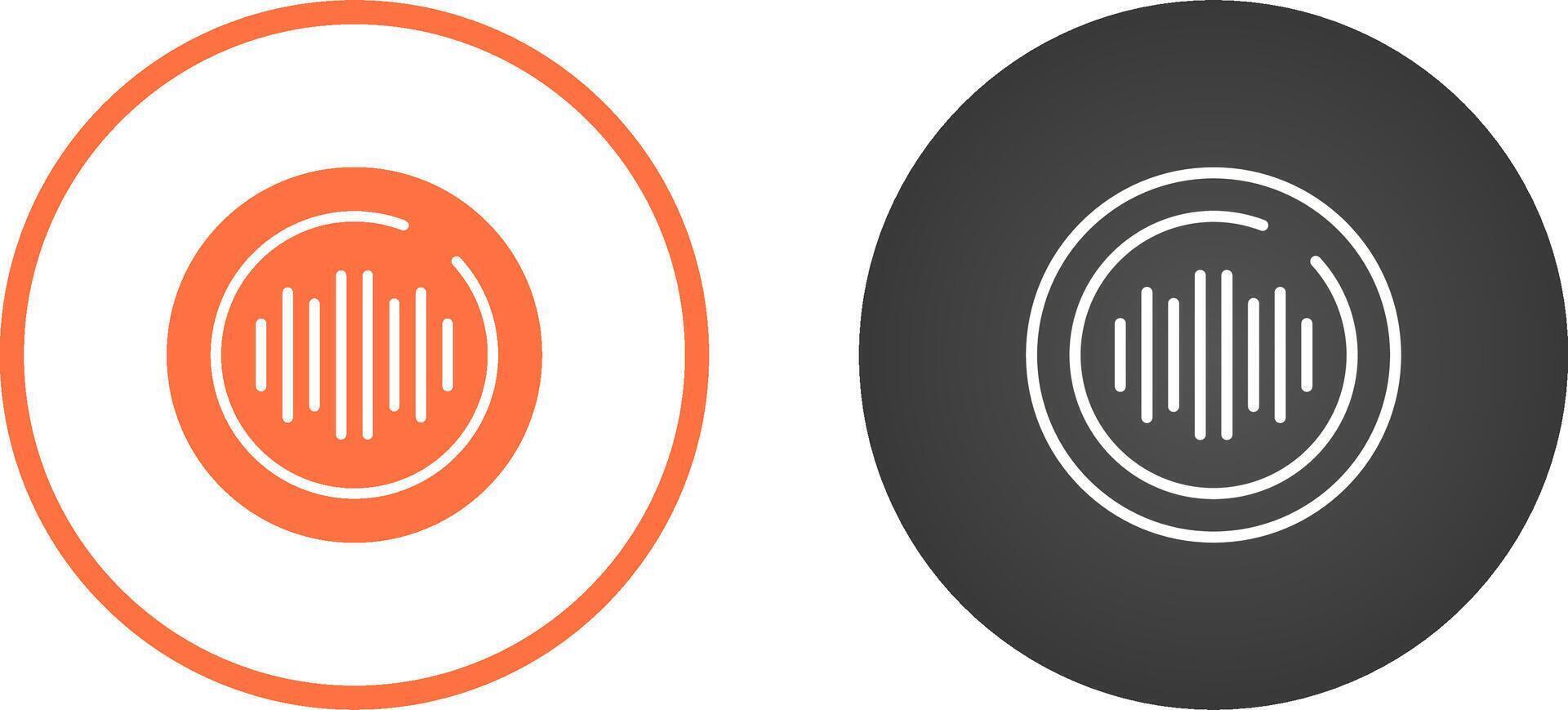 Audio Spectrum Circle Vector Icon