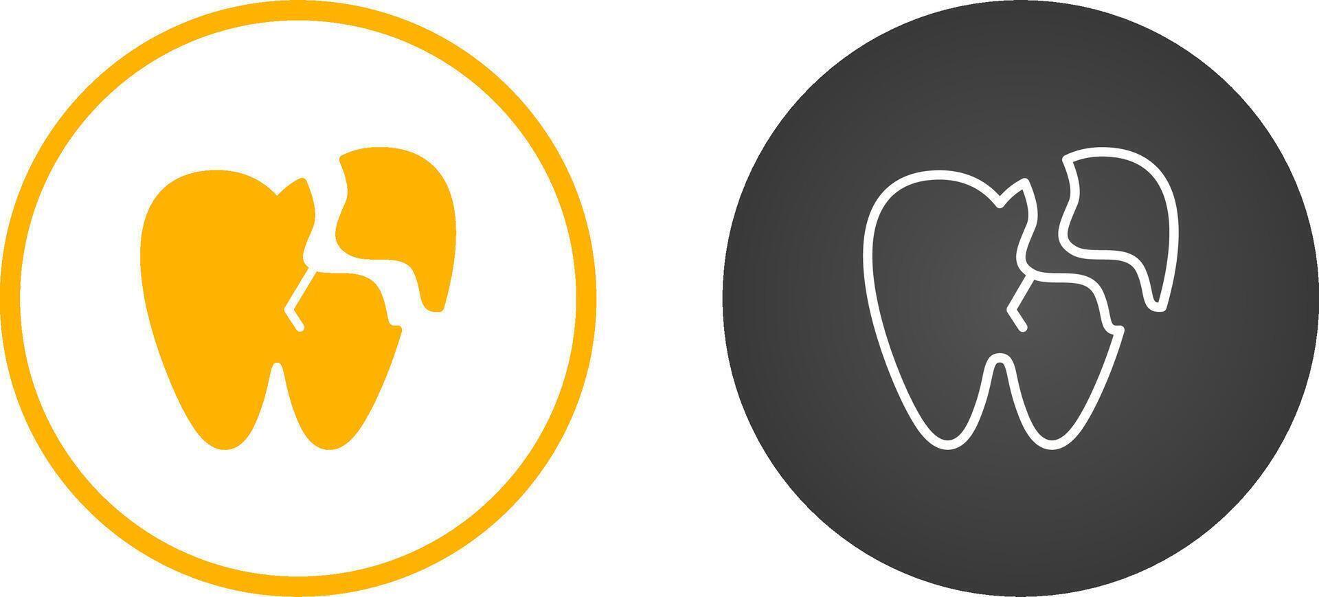 Broken Tooth Vector Icon