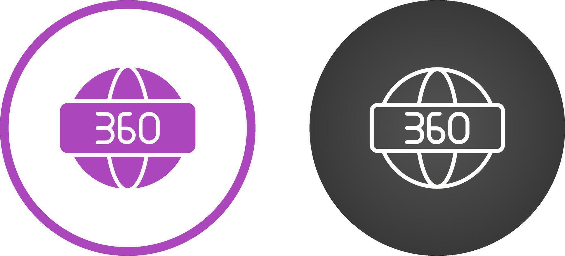 360 Degrees Vector Icon