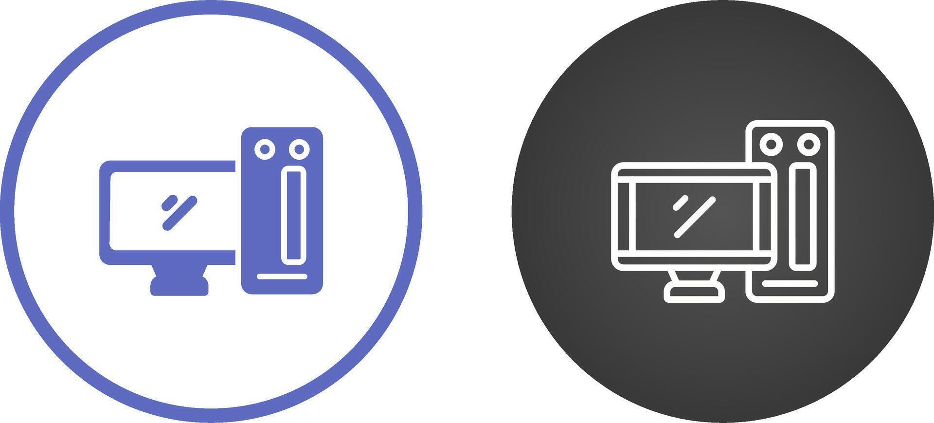 Desktop Computer Vector Icon