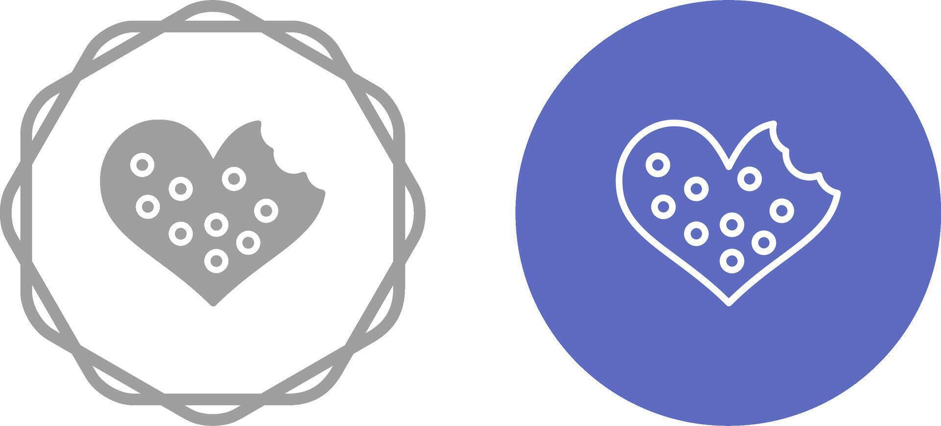 Heart shaped cookies Vector Icon