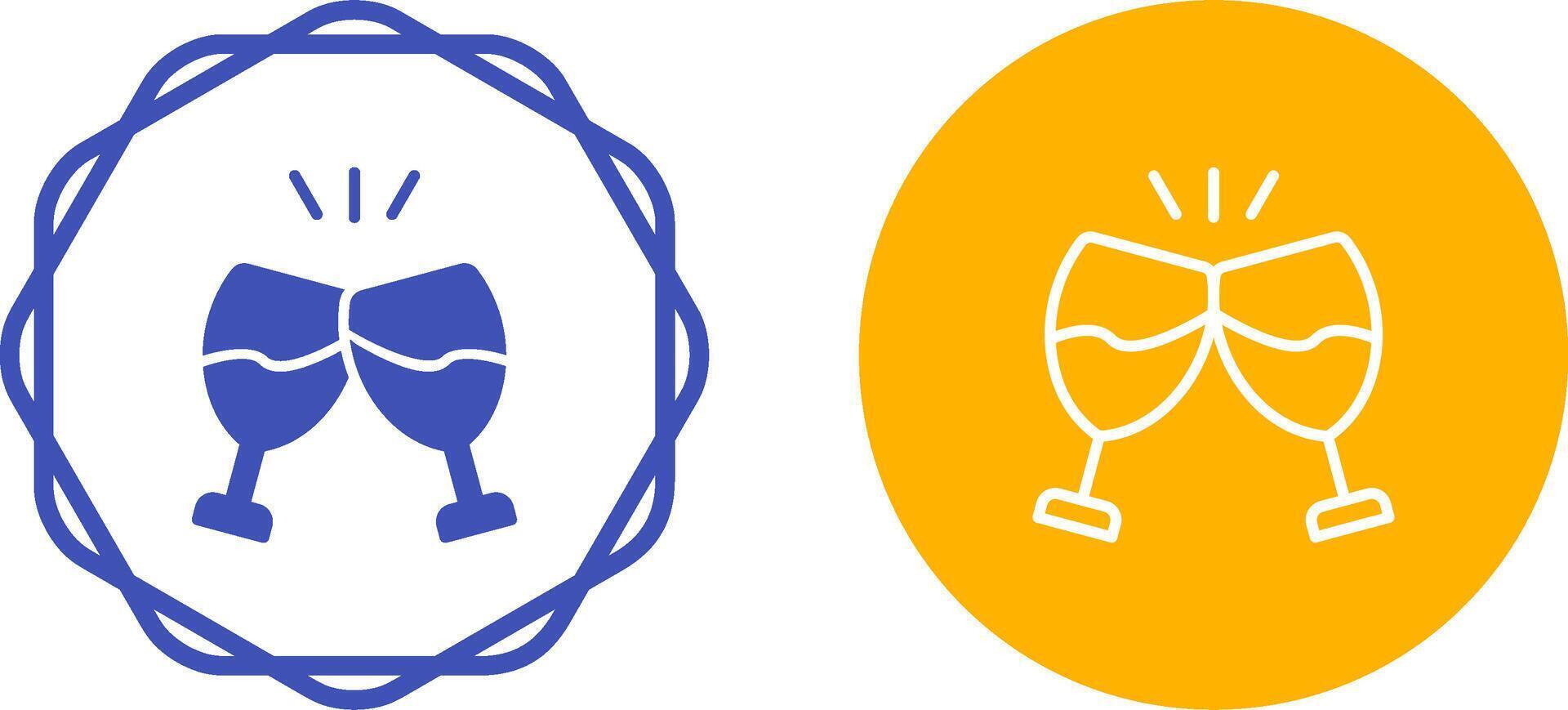 Champagne toast Vector Icon