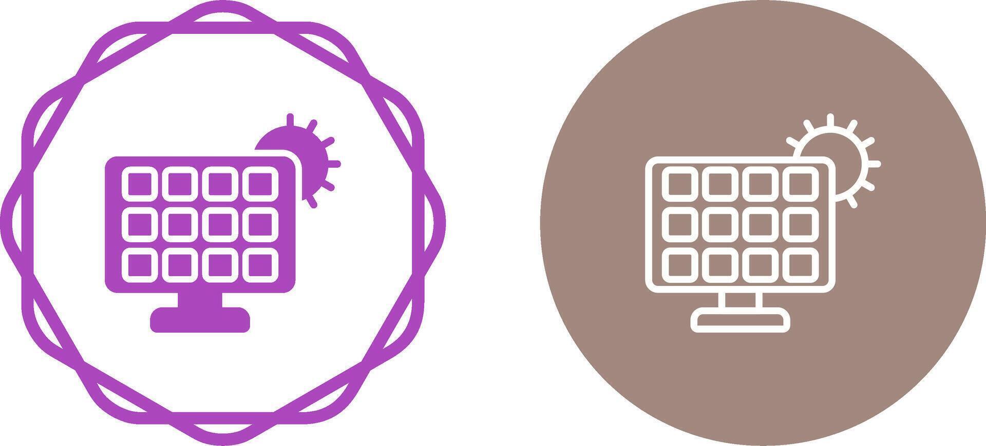 Solar panel charger Vector Icon