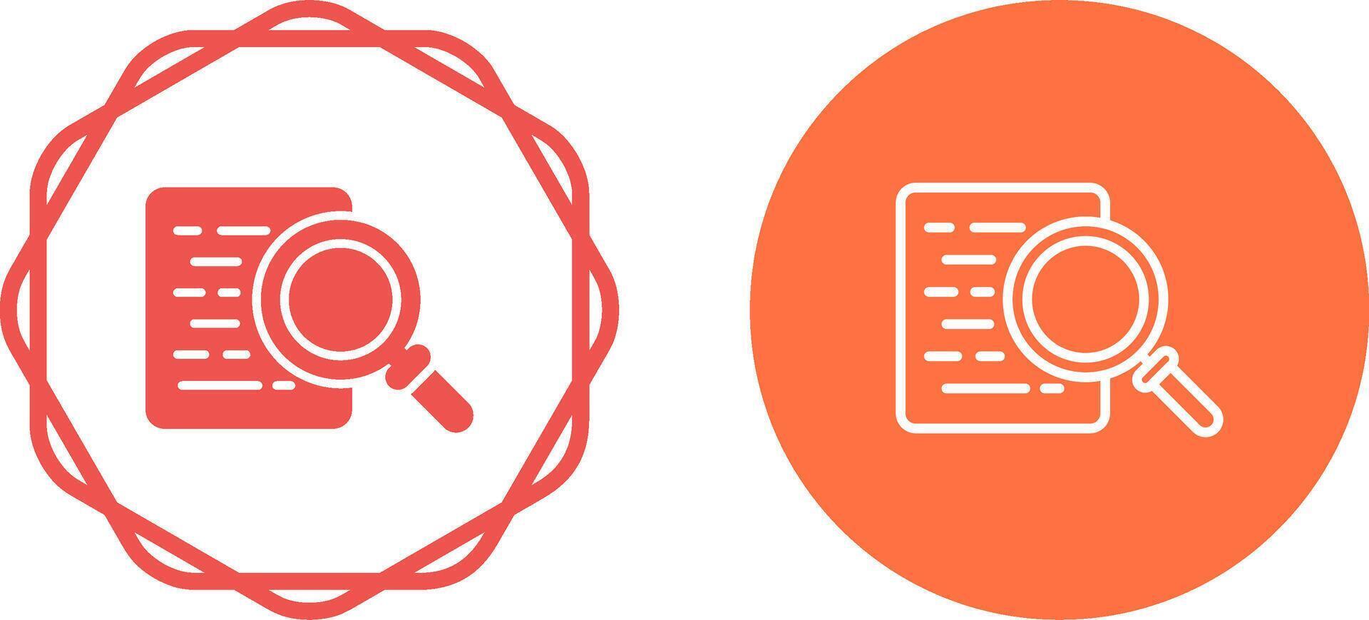 Document Search Vector Icon