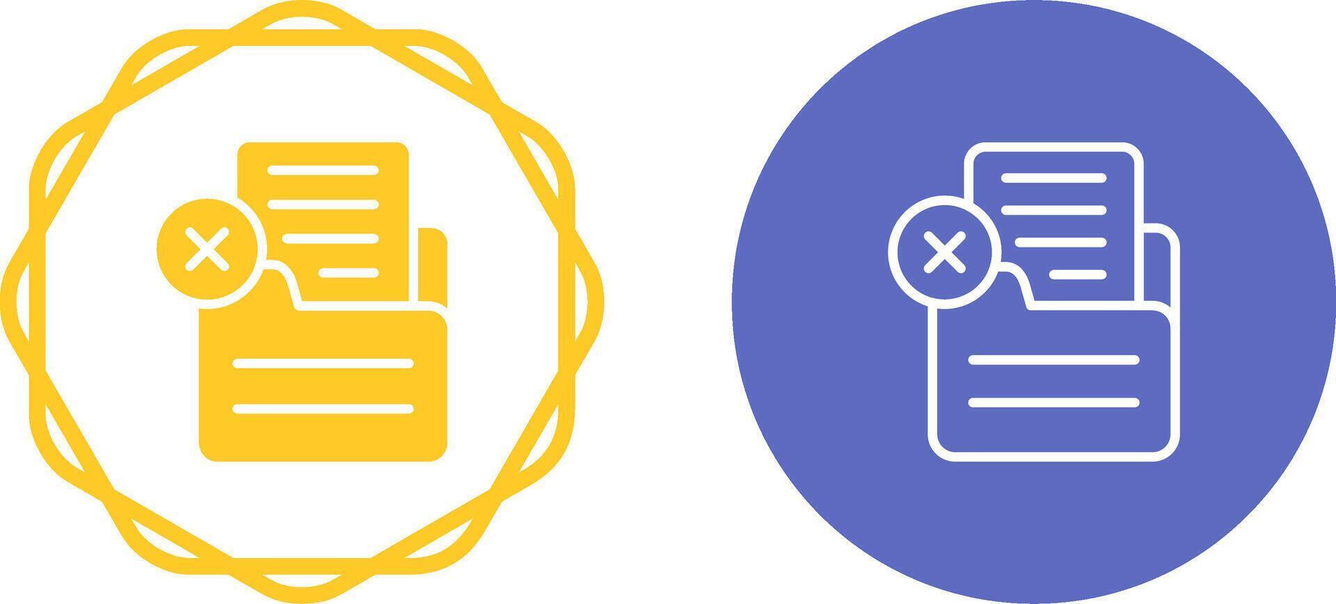 Document Rejected Vector Icon