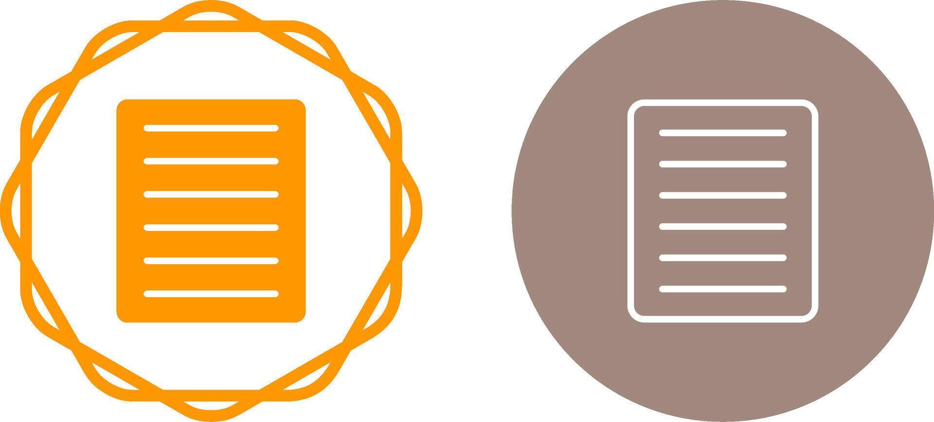 Document Align Justify Vector Icon