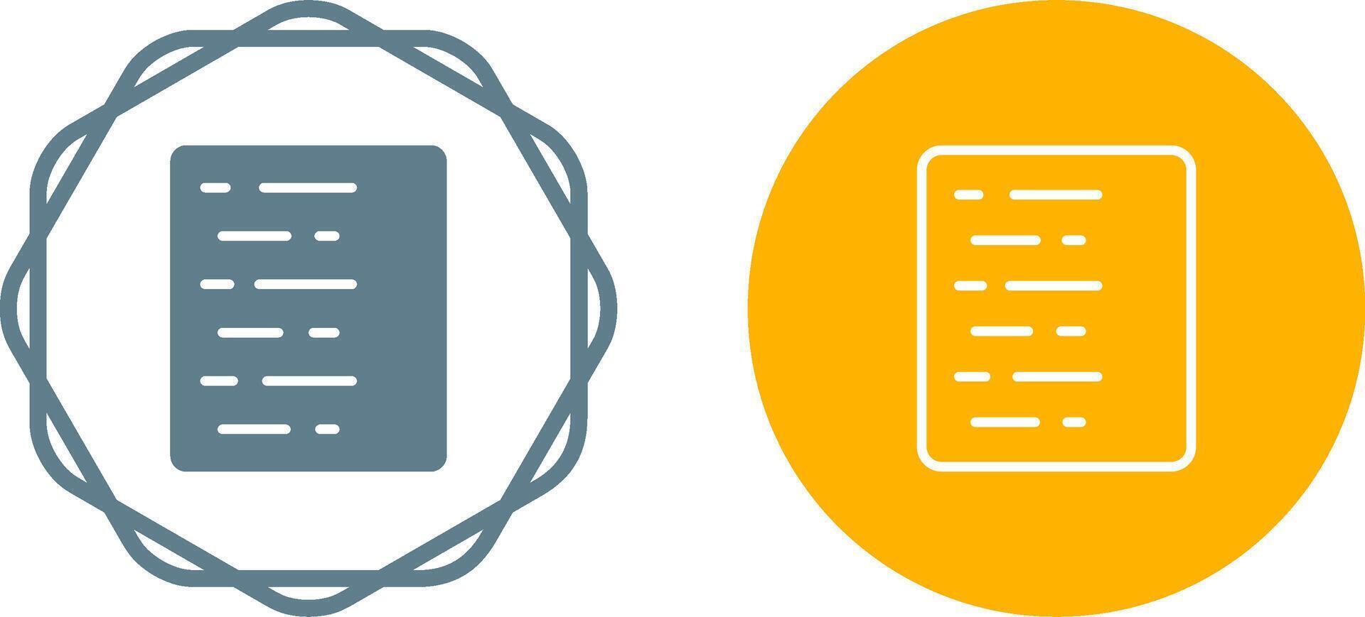 Document Align Left Vector Icon