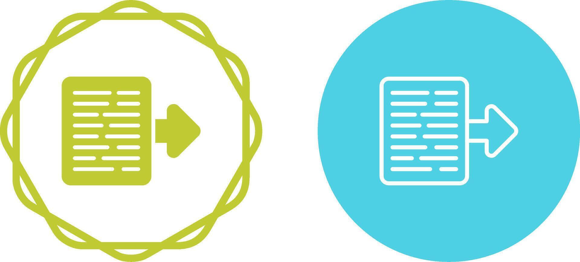 Document Export Vector Icon