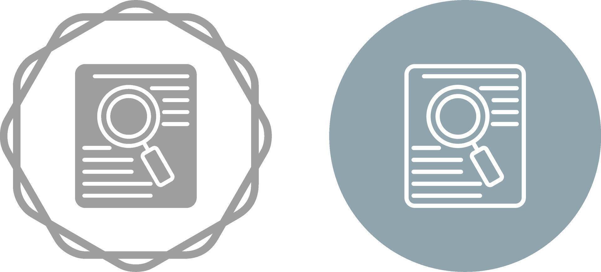 Document Search Vector Icon