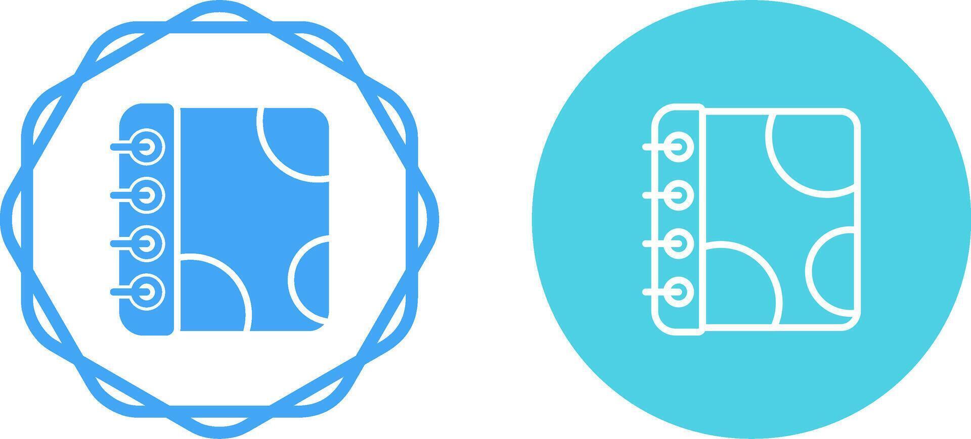Notebook with Decorative Vector Icon