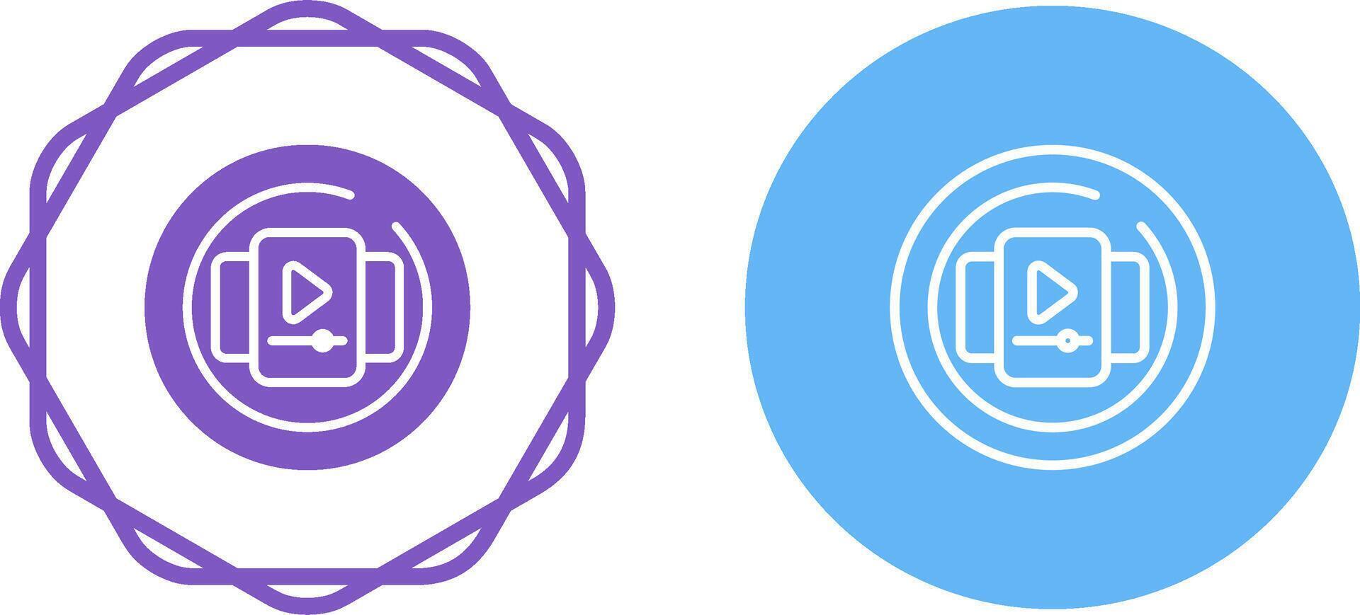 Video Gallery Circle Vector Icon